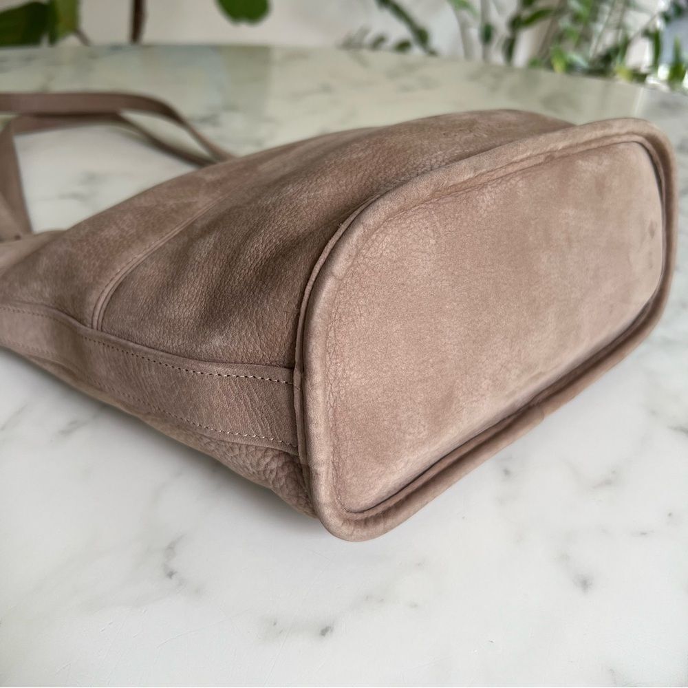 COACH Vintage Nubuc Tribeca Shopper Shoulder Bag 4393 Grey Taupe Nubuck 90's USA - Picture 11 of 16